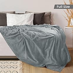 Utopia Bedding Fleece Blanket Full Size Ash Grey
