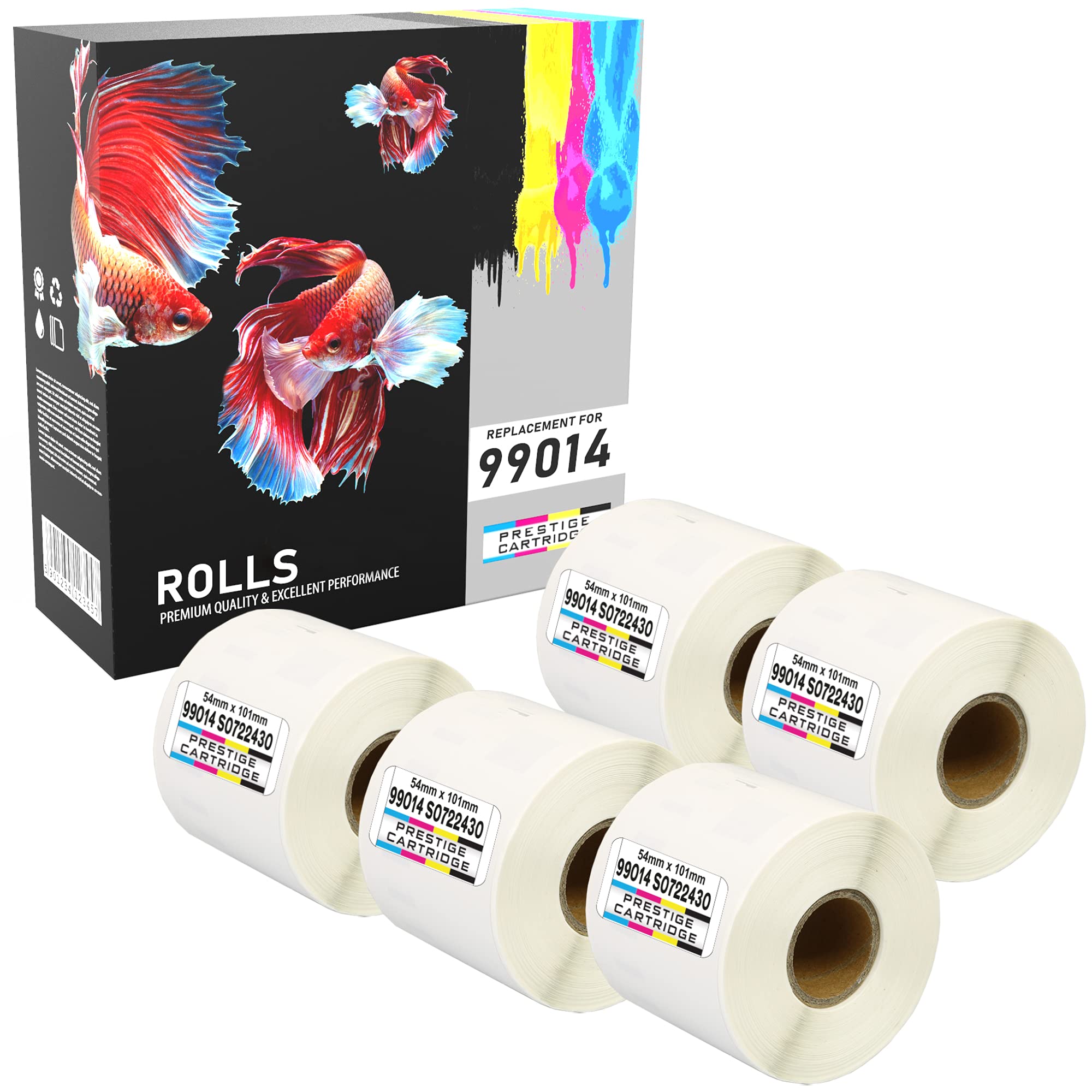 Prestige Cartridge 5 Compatible Roll Replacement for SLP-SRL 54mm x 101mm Whte Address Labels (220 Labels/Roll)