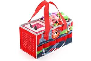 MIOGREN Carrying Case for Toniebox Starter Set, Storage Bag for Tonies Box And Tonies Figurines compatible, Felt Cloth Tonie Storage Bag (Racing car)