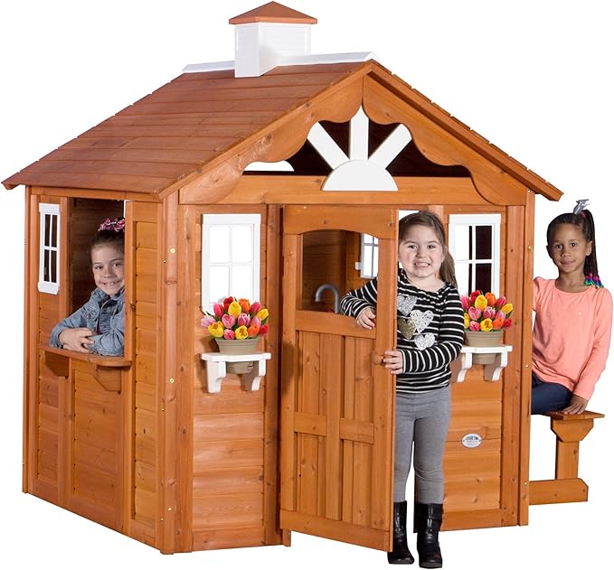 tp summer lodge wooden playhouse