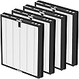 SAKEGDY 4 Pack MR5866 Replacement Filters, Compatible with MERONTE/FLANUR/MORENTO MR5866 Air Purifier, True HEPA Filter and A