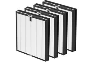SAKEGDY 4 Pack MR5866 Replacement Filters, Compatible with MORENTO MR5866 Air Purifier, True HEPA Filter and Activated Carbon