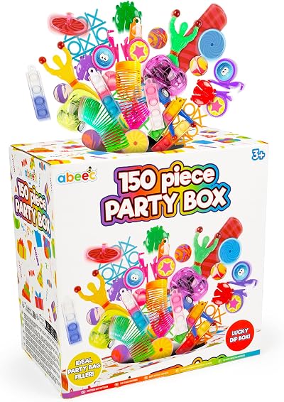 abeec 150 Piece Party Box Lucky Dip Toy Bundle Kids 3+