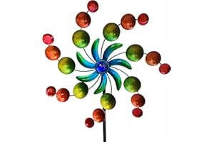 COOZZYHOUR 39" Metal Wind Spinners, Wind Sculptures Garden Stake,Outdoor Windmill for Yard and Garden Lawn Patio Decor
