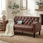Amazon.com: HIFIT 58" Loveseat Sofa Couch, Mid Century Modern Faux ...