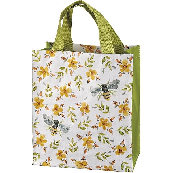 Primitives By Kathy Borsa Grande Floral Highland - Tote Riutilizzabile Con Tasca - Design Primaverile