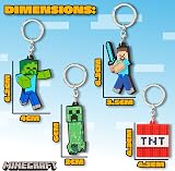 Minecraft Kids Keyrings and Silicone Wristband Set Creeper 4 Pack view 6
