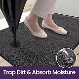 DEXI Dirt Trapper Door Mat Indoor 90x150 cm Black Grey Non-Slip Washable view 4