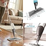TDBS Microfibre Floor Spray Mop 600ML 3 Pads 360° Swivel Scraper view 5