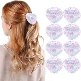 Yuxung 8 Pcs Seashell Hair Clips Bulk Shell Claw Clip for Women | Costal Beach Wedding Party Favors, Cute Beach Barrettes, Under The Sea Hair Styling Accessories, Bachelorette Party Gifts