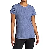 Gaiam Womens Everyday Performance Crewneck T-Shirt, Slim Fit, Stretch Lightweight Material, Moisture-Wicking