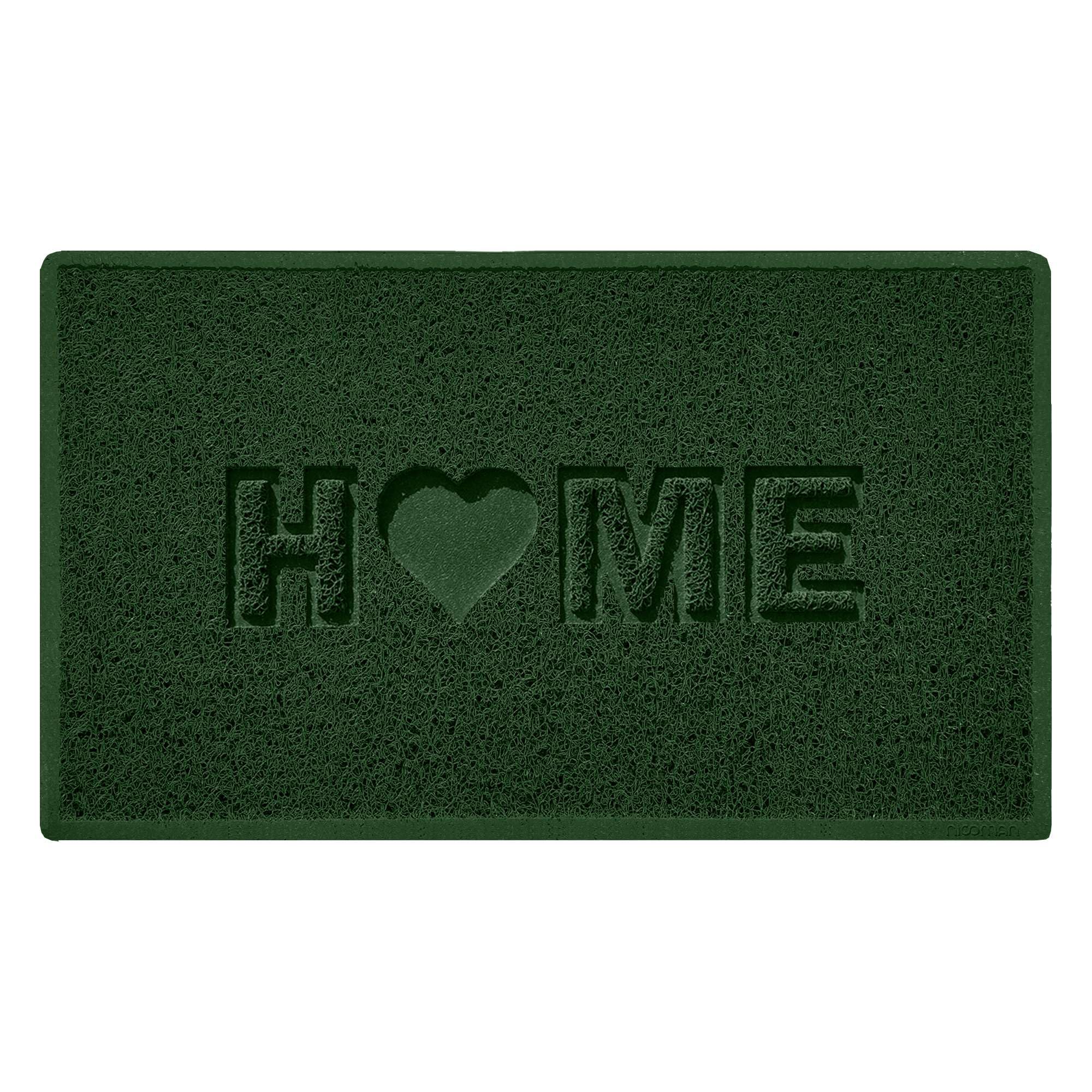 Nicoman LOVE at HOME Doormat 75x44cm - Nature Green｜Heavy Duty Non-Slip｜Indoor/Outdoor｜Entrance Barrier Dirt-Trapper Floor Mat｜Home Patio Garden Conservatory Door Mat｜Home Heart