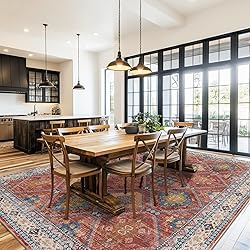 CAPALOCA 8x10 Area Rug Bohemian Rugs with Print