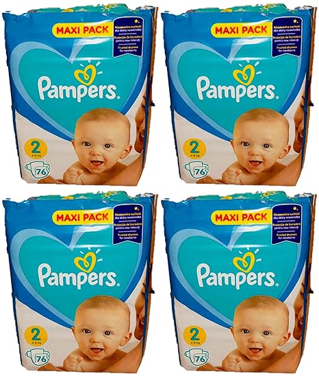 304 (4x76) Pampers Windeln NEWBORNS Gr. 2, 4-8 Kg