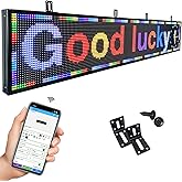 P10 Scrolling Programmable Led Sign For Business Custom Banner Advertising Outdoor Open Digital Led Display Screen Message Board Wifi Control High Brightness Neon Sign 77"X14"