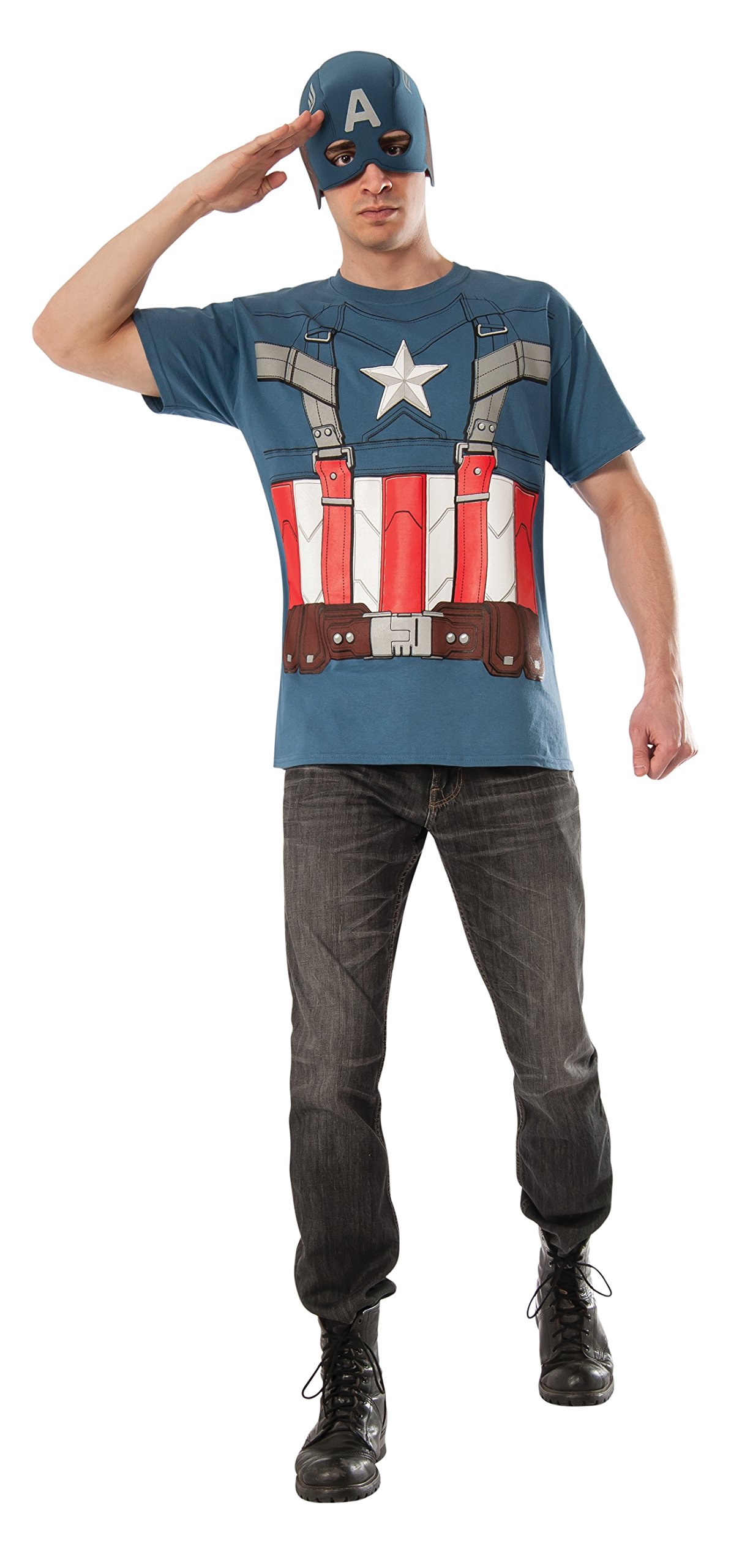 Rubie's Costume Men's Marvel Universe Captain America The Winter Soldier TShirt Funtober