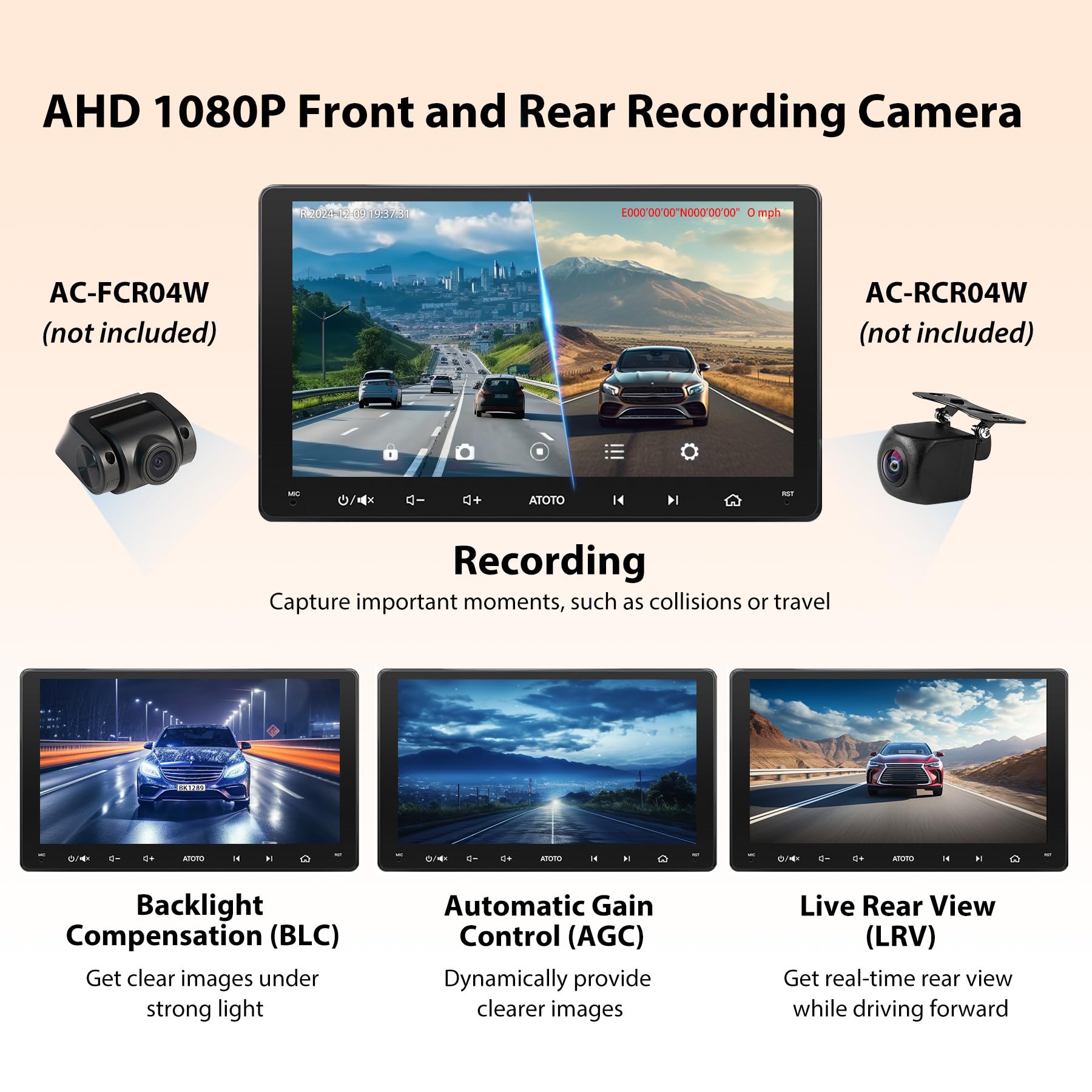 ATOTO S8 8-core 9 inch QLED Double Din Android Car Stereo, Wireless CarPlay & Android Auto, Built-in 4G,WiFi/BT/USB Tethering, 2 Bluetooth, 4G+32G Car Radio, SCVC&DSP, AI Chat, MirrorLink,S8G2094MS