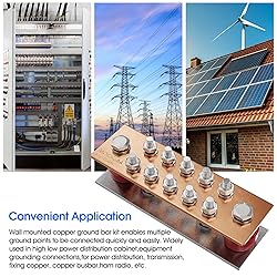 Wall Mounted Ground Bar Kit-Copper Bus Bar