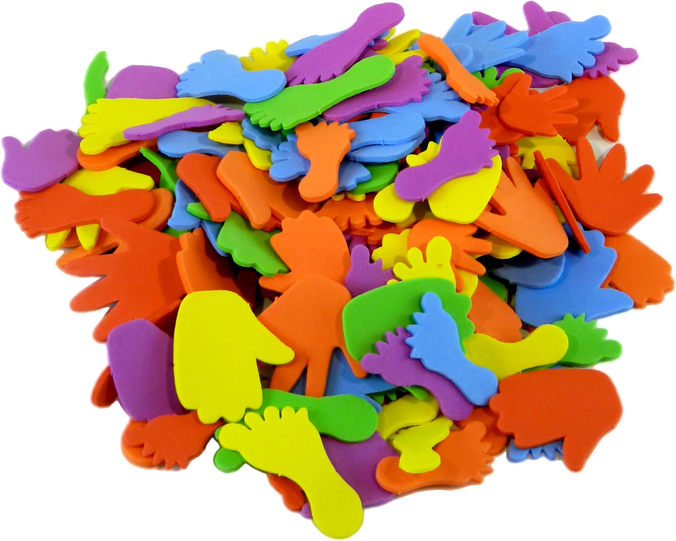 READY 2 LEARN Foam shapes - Hands and Feet shapes - Pack of 150!