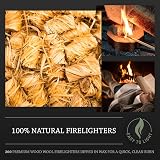 Log Barn Natural Firelighters Box of 200 - Wood Wool Fire Starters view 2