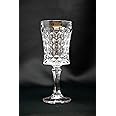 Czech Wine Champagne Water Glasses set of 6, Crystal Glass, Wedding glasses, 7oz / 200 ml, Bohemia Glass, Crystal Gift