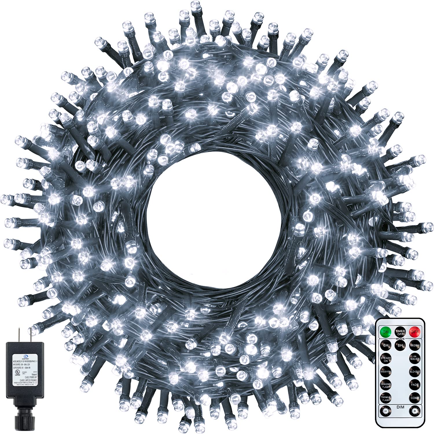 Ollny Christmas Tree Lights 400LED 132FT, Remote