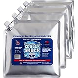 Cooler Shock Reusable Ice Pack - Long Lasting Cold Freezer Packs for Coolers & Lunch Bags - Compress for Knee Injuries, Back 