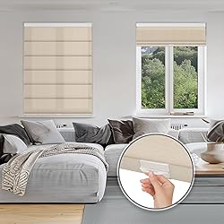 Sulugood No Tools No Drill Cordless Light Filtering