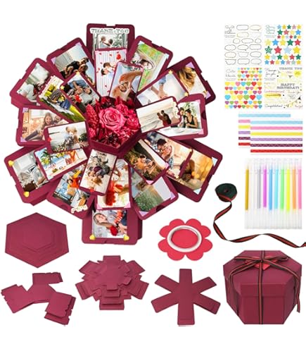 Amazon.com: Koogel Explosion Gift Box, Blue Exploding Photo Album