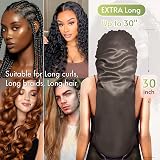 BONNET QUEEN Silk Bonnet for Sleeping Long Hair Satin Night Cap Grey Gold view 2