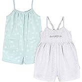 Gerber baby-girls Toddler 2-pack Sleeveless Romper Jumpsuit