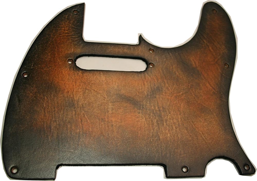 Leather Pick Guard Fender Telecaster Guitar Handmade