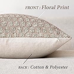 Foindtower Set of 2 Decorative Neutral Floral Print