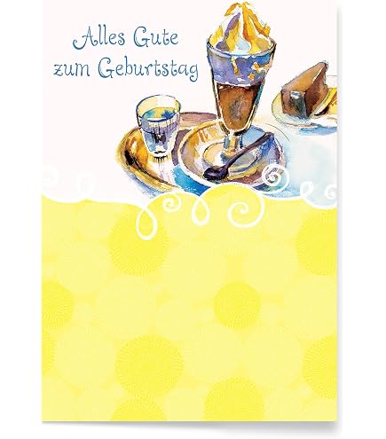 Amazon.com : German Birthday (Danke Schon) Blue Flowers Greeting