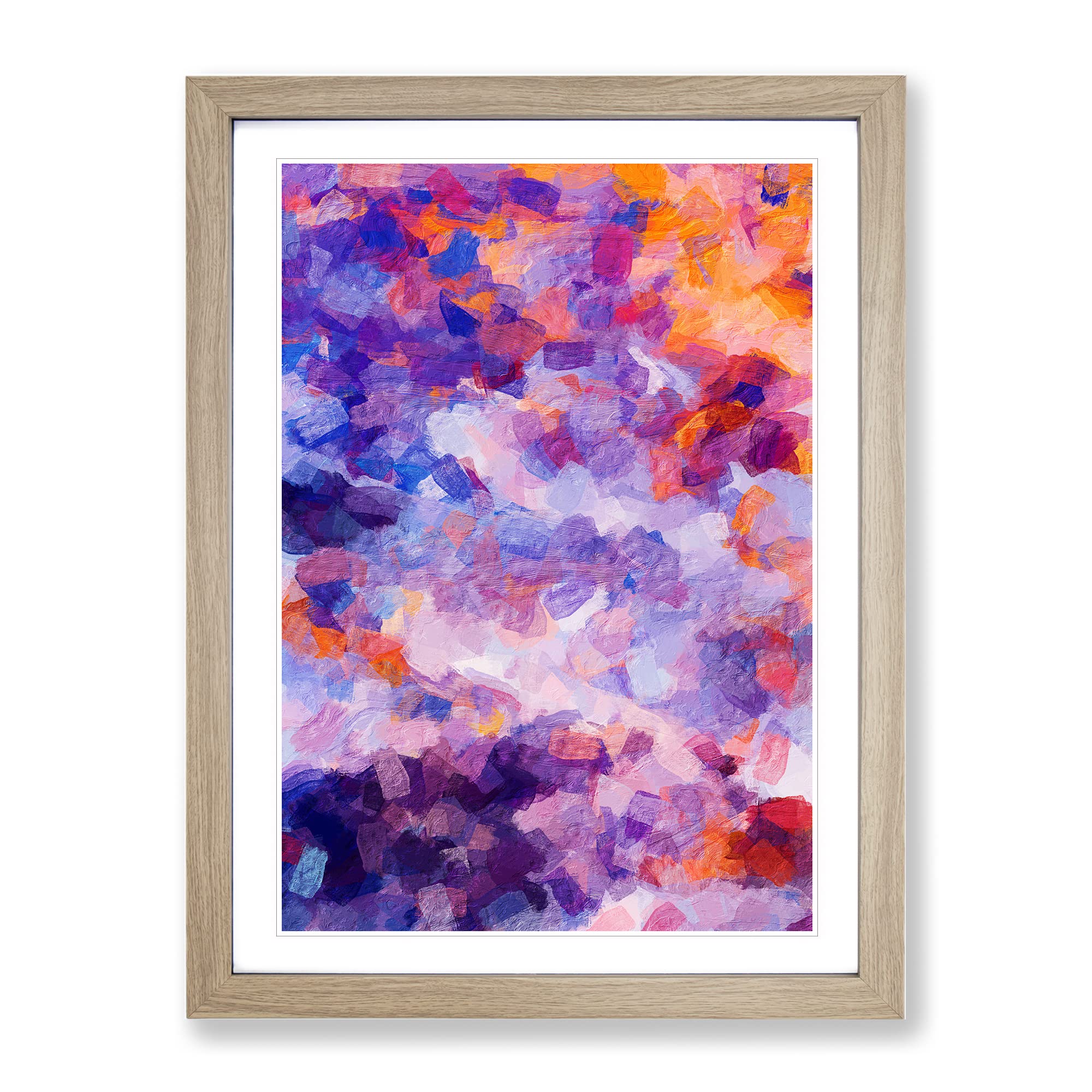 Guardians Of Shadows Abstract Framed Print | A3 Oak Framed Wall Art | Ready to Hang | Abstract Fantasy Picture | Living Room Bedroom Lounge Office