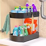 SANKEYTEW Under sink organizers and storage, Enhanced structural design- Anti-corrosion- More space for storage- Black(under 