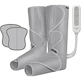 FIT KING Air Compression Leg Massager for Circulation to Relieve Pain, Swelling, Edema, RLS, Ideal Gift for Mom Wife (2 Size Extensions Included)