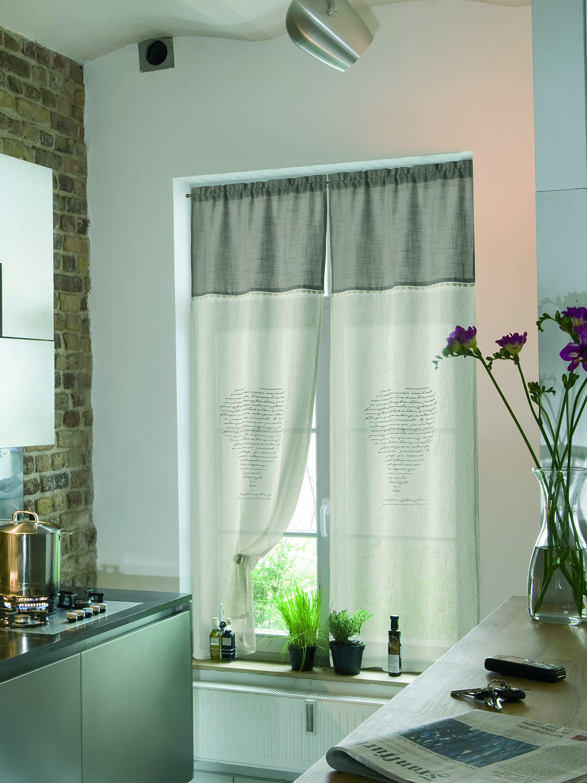 Home Collection tccuo116/150 Pair Heart Blind 240x60x240 cm grey