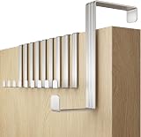 4smile Over Door Hook Set of 10 – Stainless Steel, Leaf Depth 3.6/4.6 cm