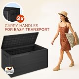 CASARIA 280L Waterproof Garden Storage Box Outdoor Plastic Parcel Tool Cushion view 8