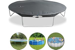 SIHAIAN 14 Ft Trampoline Cover 8-16 Ft Trampoline Winter Cover, Easy to Install Trampoline Protective Cover, Waterproof Trampoline Covers, Anti-UV, Snow, Dust-Proof Trampoline Weather Cover Blue