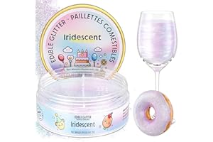 Nomeca Edible Glitter for Drinks Cakes, 8 grams Food Grade Luster Dust Sprinkles Glitter for Cake Decorations, DIY Cocktails, Beverages & Cake Decorating, Dessert Cake Topper (3-Iridescent)
