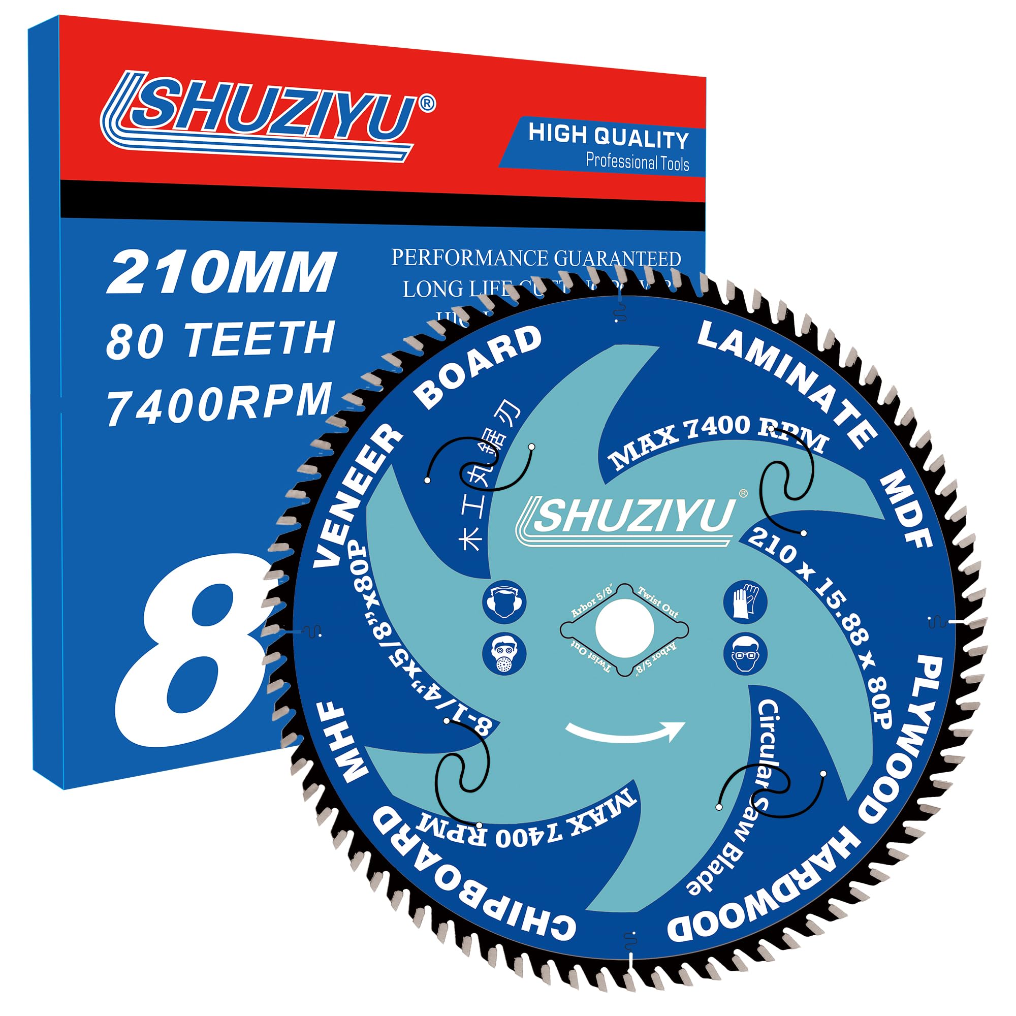 LSHUZIYU 8-1/4"(210MM)-80T, Super Thin Kerf