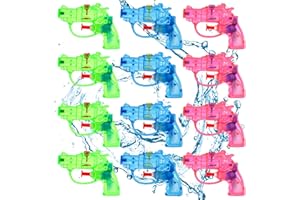 SULOLI 12 Pack Water Guns for Kids, Small Squirt Water Guns Plastic Blasters for Swimming Pool Beach Outdoor Fighting Toys
