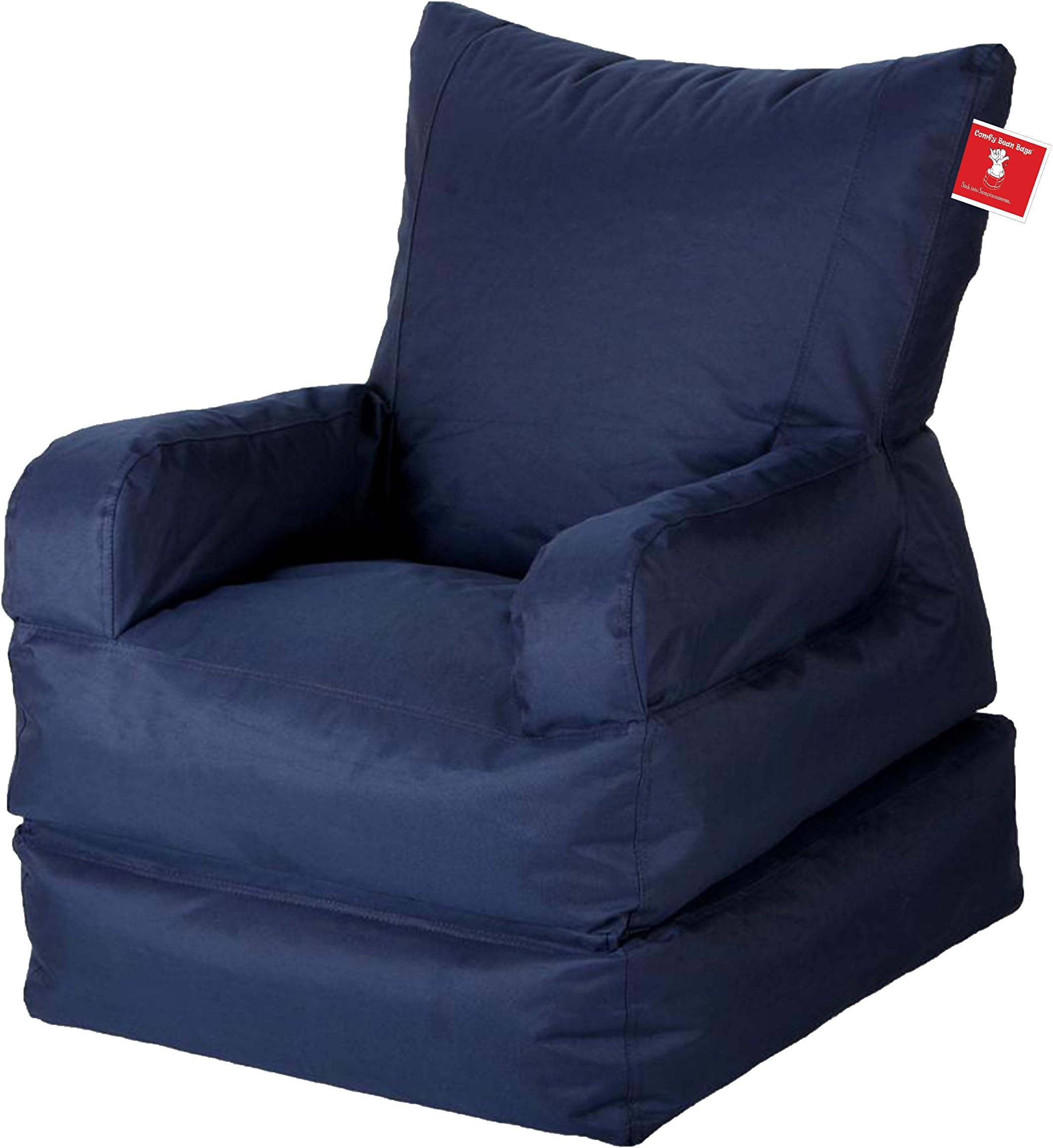 Bean Bags Foldable Lounger for Outdoors XXXL Bean Bag Filled with Beans Filler (Indigo)
