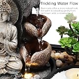 BTGGG Buddha Indoor Fountain with LED Light Candle 29x21x22 cm UK Plug view 4