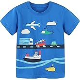 AIWUHE Toddler T Shirts Cotton Summer Tshirts Boys Girls Short Sleeve Tee Tops Casual Graphic Clothes Crew Neck Shirts 2-6Y