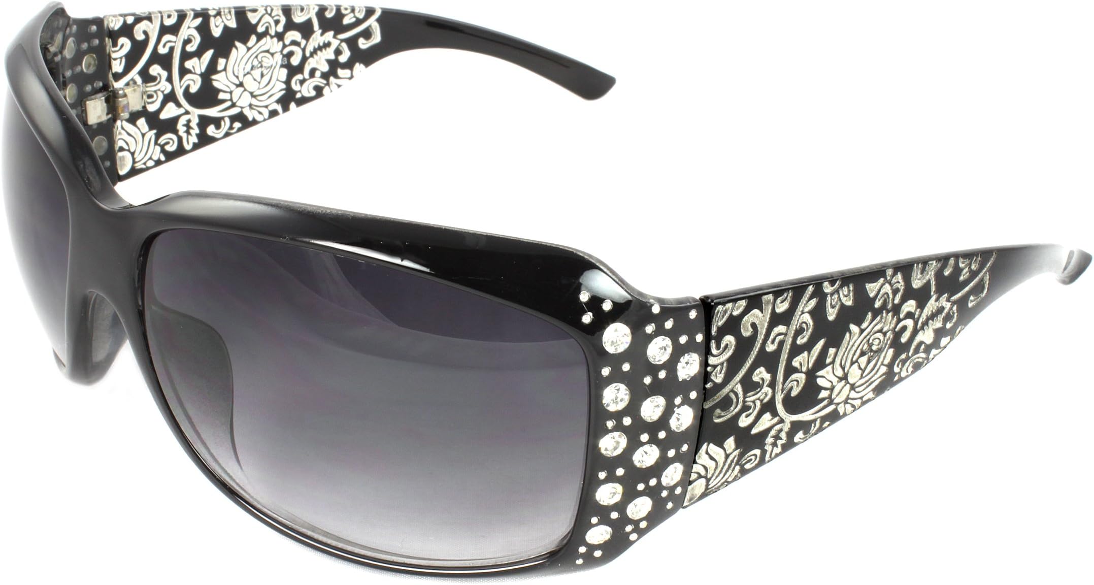 MLC EYEWEAR Vintage Shield Lens Fashion Sunglasses Rhinestone Edition (Not Fit-overs)