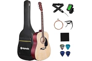 Joymusic 41" Acoustic Guitar Kit,Natural,Matt (JOY-201K,NA)
