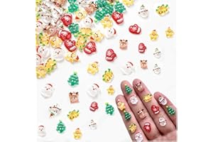 GLIHCTP 200Pcs Mini Christmas Figurines,Mini Resin Figures,Tiny Xmas Ornaments to Hide Christma's Decorations for Garden Aquarium Fairy Landscape DIY Crafts(7 Styles)